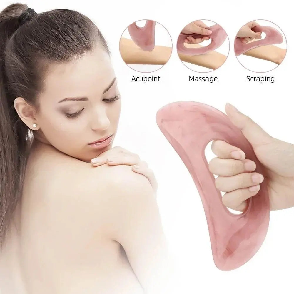 1pc Guasha Board Resin Beeswax Massage Scraper Gua Sha Tool Face Neck Back Body Pressure Therapy - ACHETE LTD