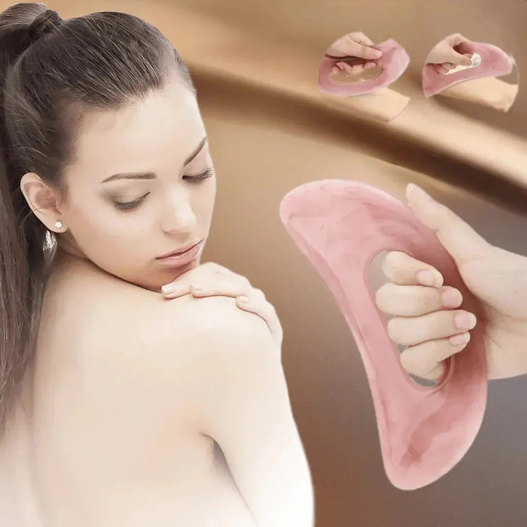 1pc Guasha Board Resin Beeswax Massage Scraper Gua Sha Tool Face Neck Back Body Pressure Therapy - ACHETE LTD
