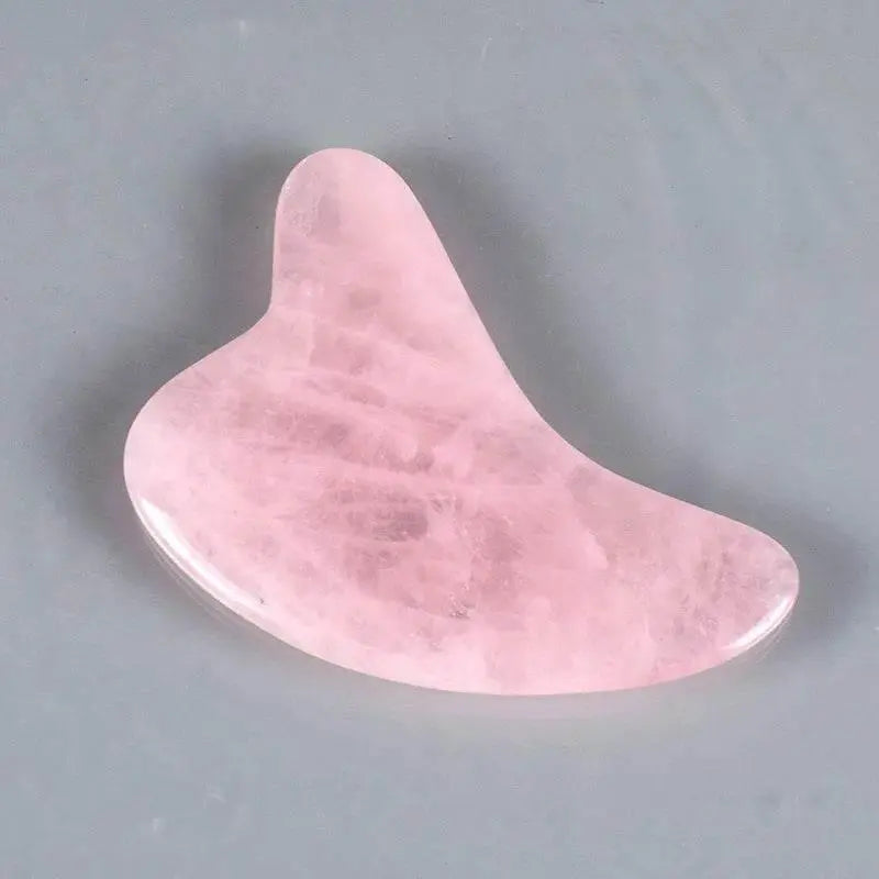 1pc Heart Shape SPA Massage Rose Quartz Gua sha Scraping Massage Scraper Face Massager Acupuncture Guasha Board Massager - ACHETE LTD