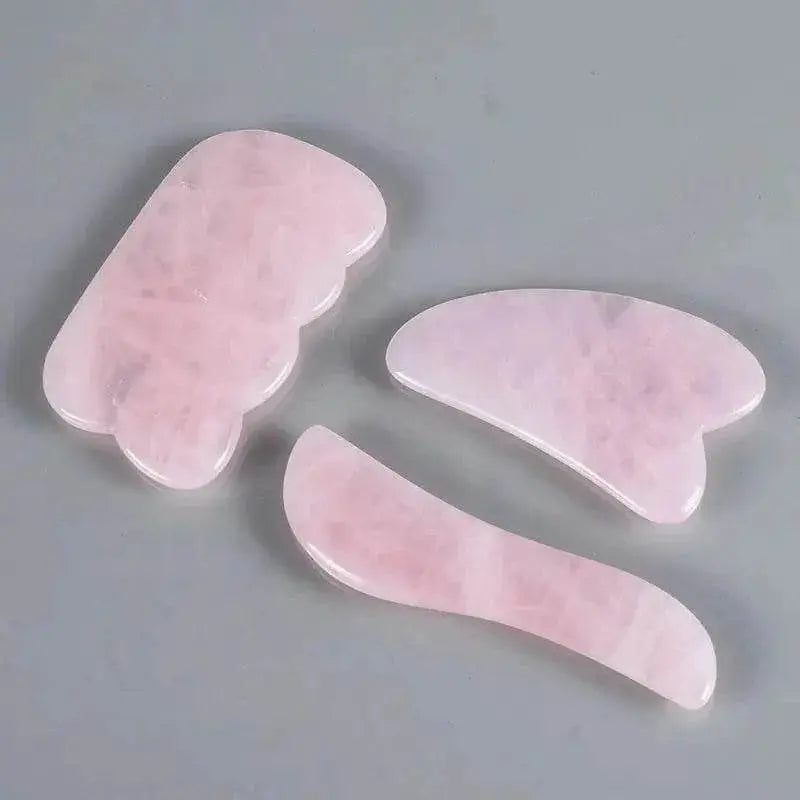1pc Heart Shape SPA Massage Rose Quartz Gua sha Scraping Massage Scraper Face Massager Acupuncture Guasha Board Massager - ACHETE LTD