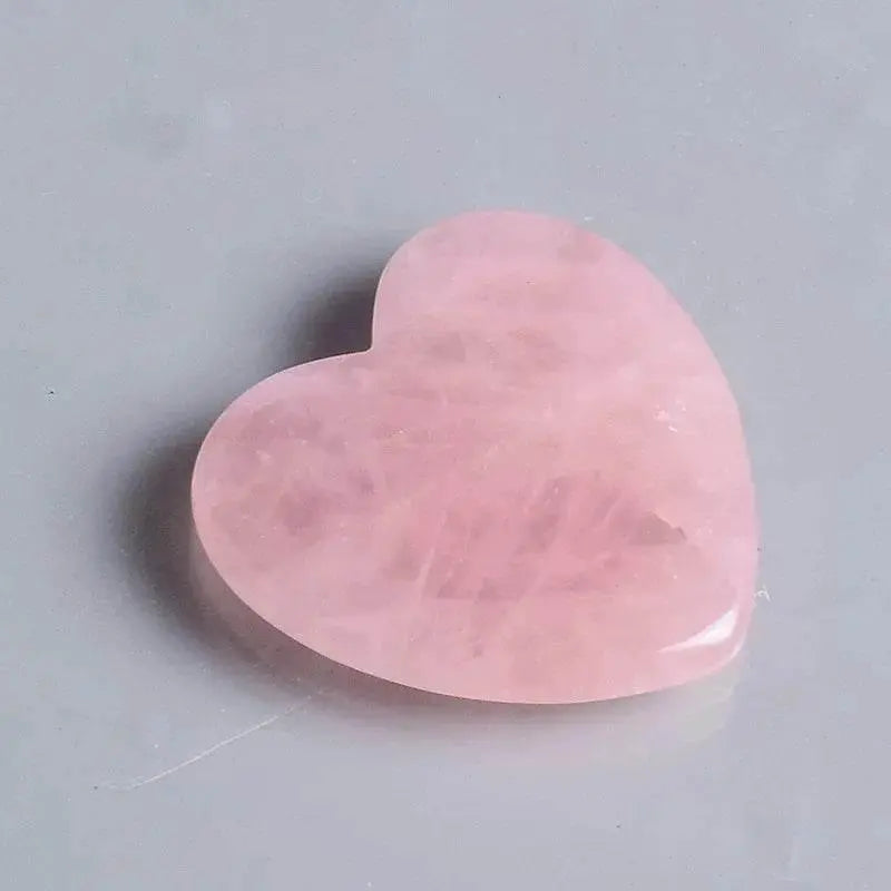 1pc Heart Shape SPA Massage Rose Quartz Gua sha Scraping Massage Scraper Face Massager Acupuncture Guasha Board Massager - ACHETE LTD