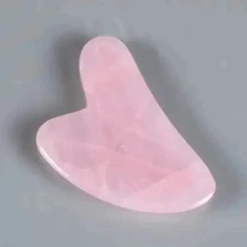 1pc Heart Shape SPA Massage Rose Quartz Gua sha Scraping Massage Scraper Face Massager Acupuncture Guasha Board Massager - ACHETE LTD