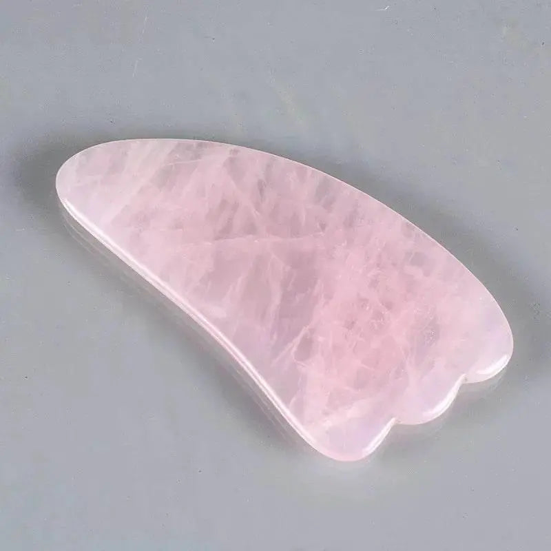 1pc Heart Shape SPA Massage Rose Quartz Gua sha Scraping Massage Scraper Face Massager Acupuncture Guasha Board Massager - ACHETE LTD