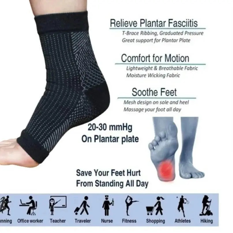 1pair Neuropathy socks,Ankle brace Socks and Tendonitis compression socks For Pain Relief,Ankle compression sleeve for swelling - ACHETE LTD