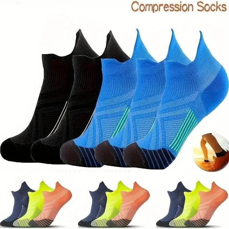 1pair Compression Socks for Men & Women Compression Socks for Running,Travel,Best Ankle Compression Socks for Foot - ACHETE LTD