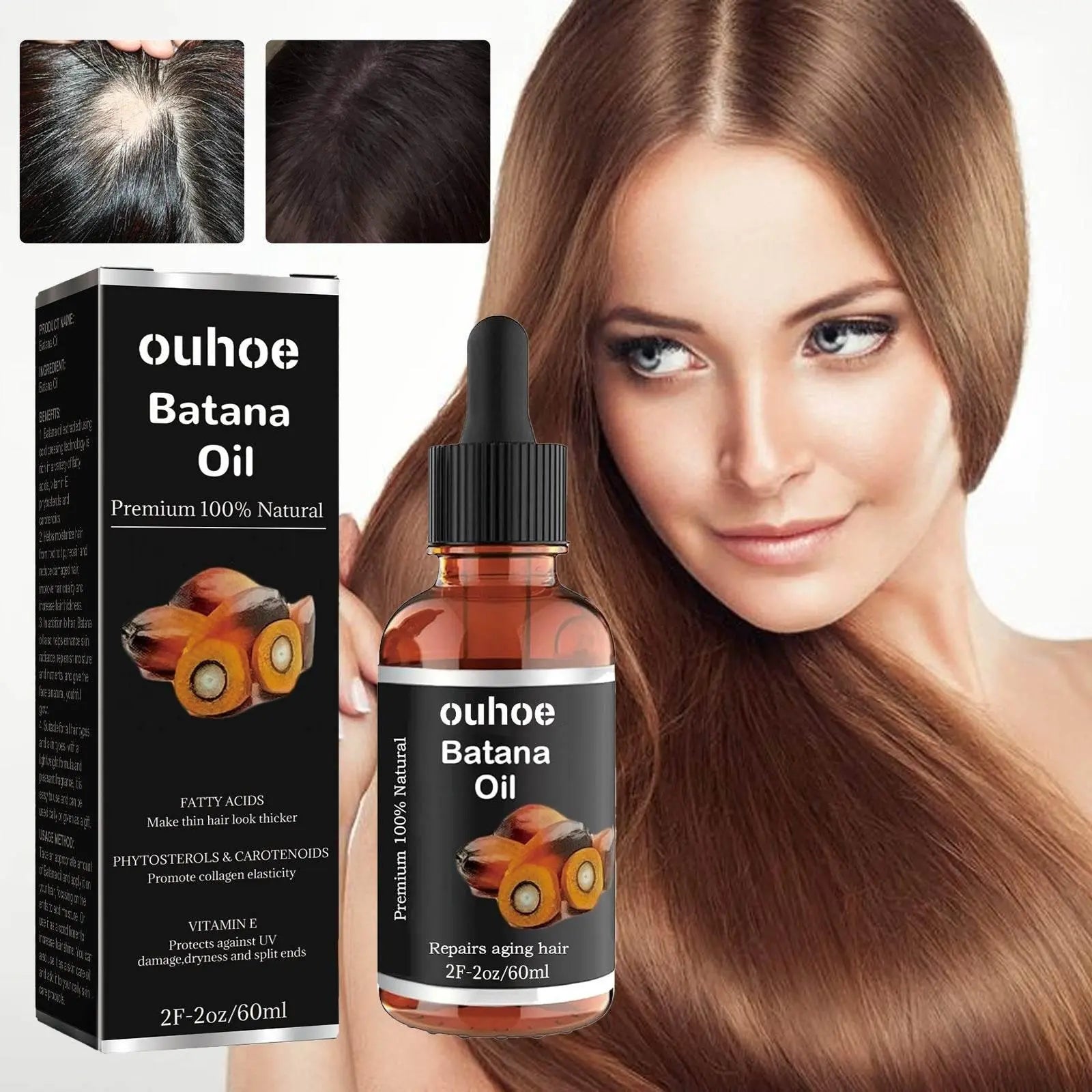 Batana essential oil Smooth hair, anti-fall moisturizing skin care essential oil - ACHETE LTD