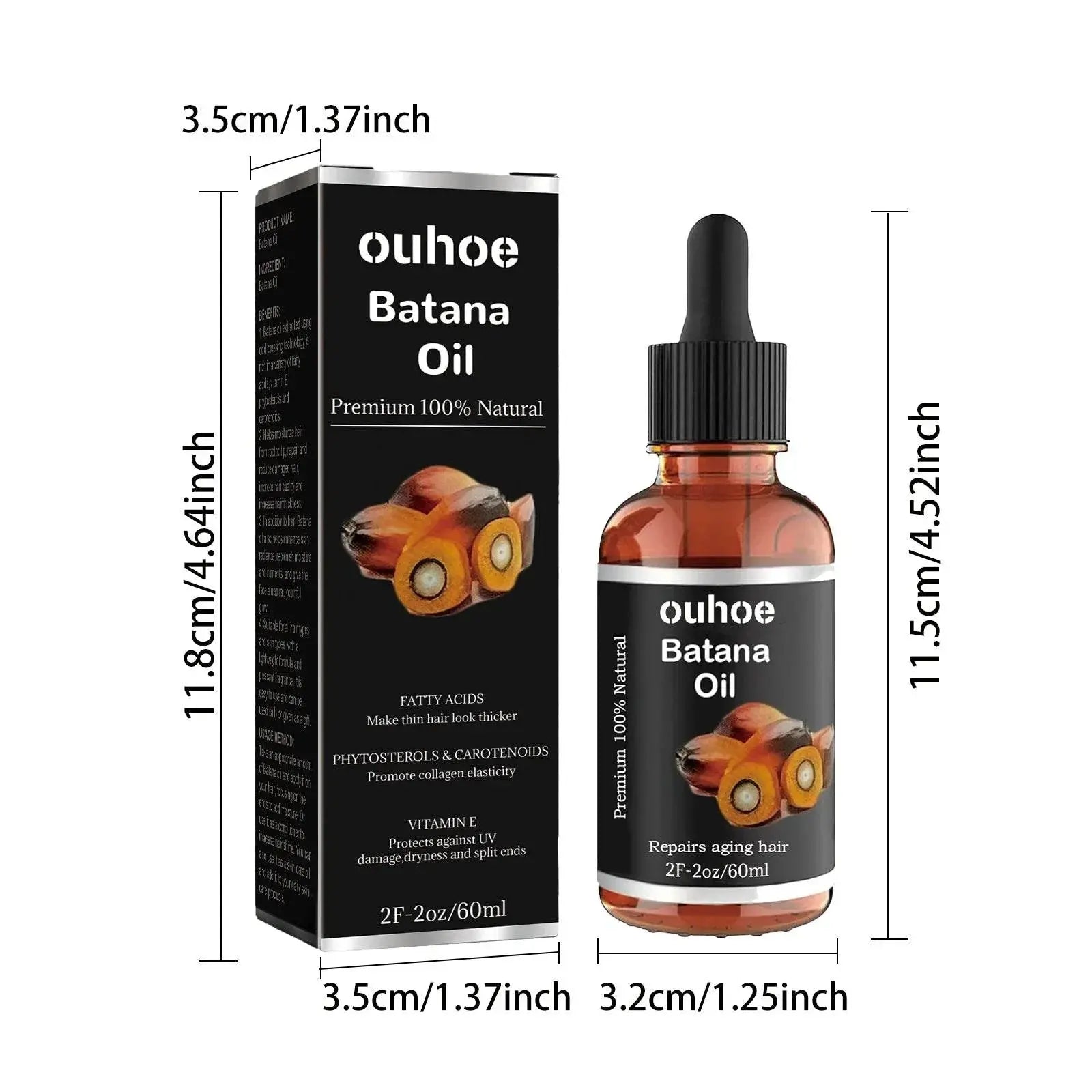 Batana essential oil Smooth hair, anti-fall moisturizing skin care essential oil - ACHETE LTD