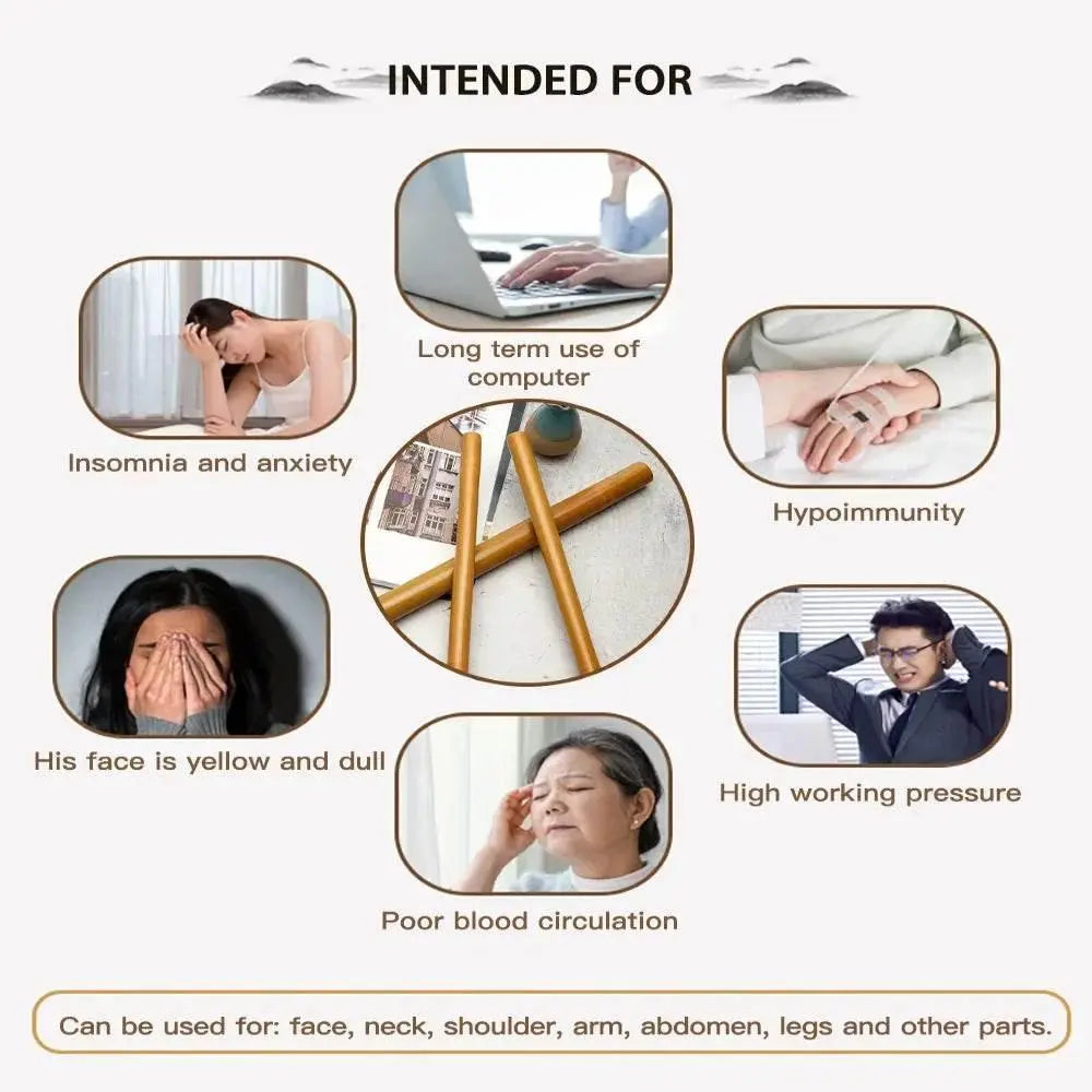 Natural Bamboo Massage Sticks Wood Therapy Maderoterapia SAP Scraping Stick Cellulite Gua Sha Massage Muscle Pain Relief - ACHETE LTD