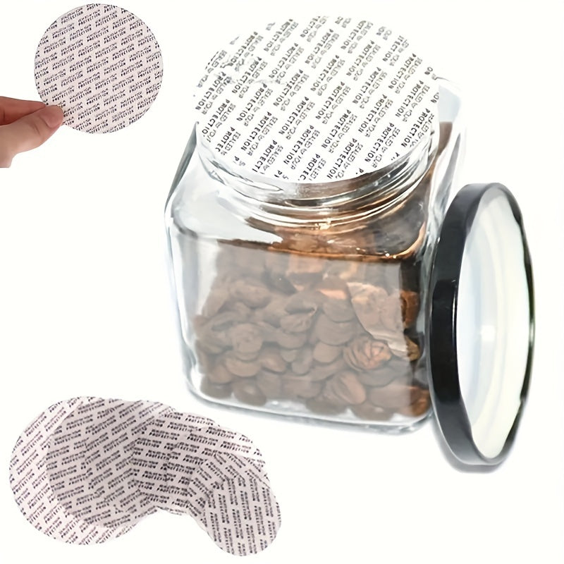 "Easy-Peel" 100-Pack Disposable Pressure Sensitive Seals - Tamper Resistant Gaskets For Cosmetic Jars, Glass & Plastic Bottles