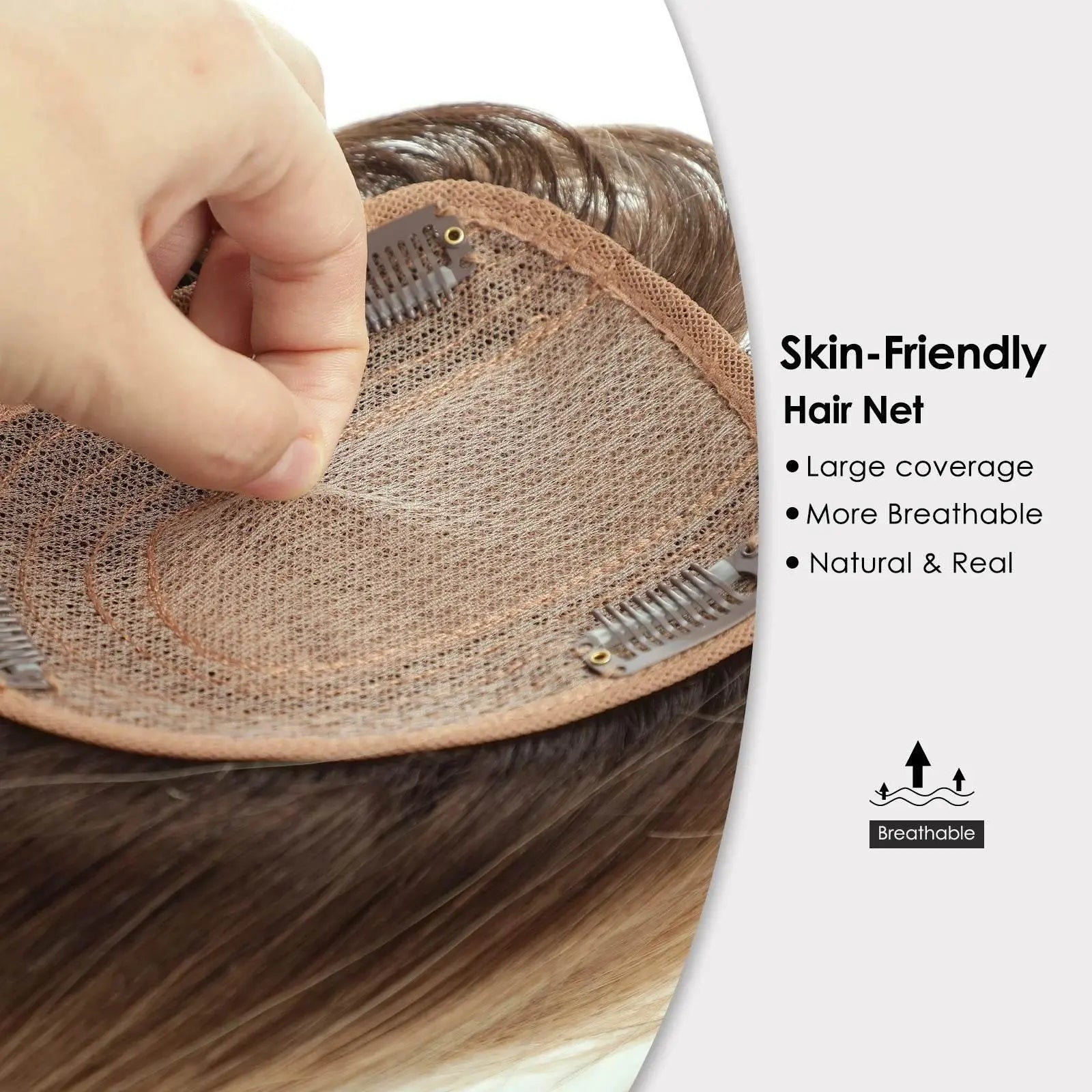 Human Hair Toppers Silk Base Blonde Ombre Dark Root Remy Human Hair Extensions Hairpieces for White Women 10/14 inch Human Hair - ACHETE LTD