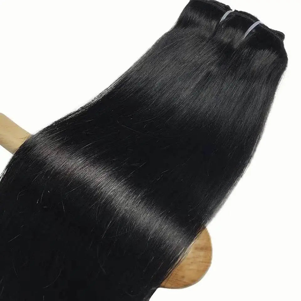 Straight Clip In Hair Extension Human Hair 120g/Set Straight Clip In Extension Full Head Brazilian Clip Hair Extension for Women - ACHETE LTD