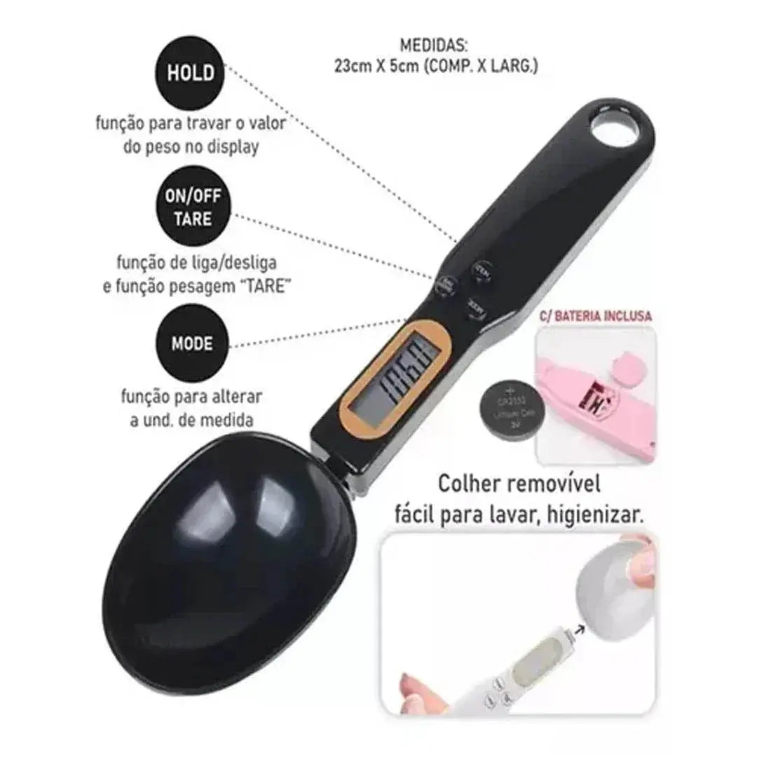 Digital LCD Balanca Spoon With Balanca Measure Ate 500g Kitchen Utility for Various Graos Oi4002 Luuk Young - ACHETE LTD