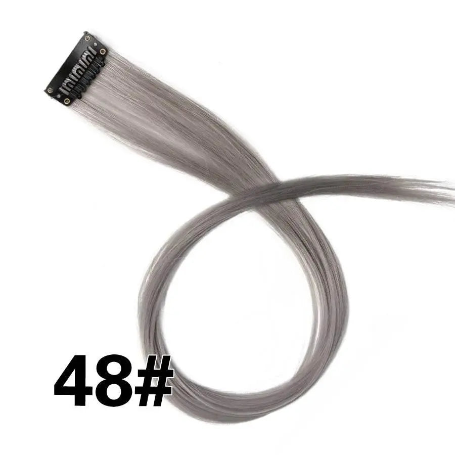 Alileader Clip On Hair Extension 57Color Ombre Straight Hair Extension Clip In Hairpieces High Temperature Faber Hair Pieces - ACHETE LTD