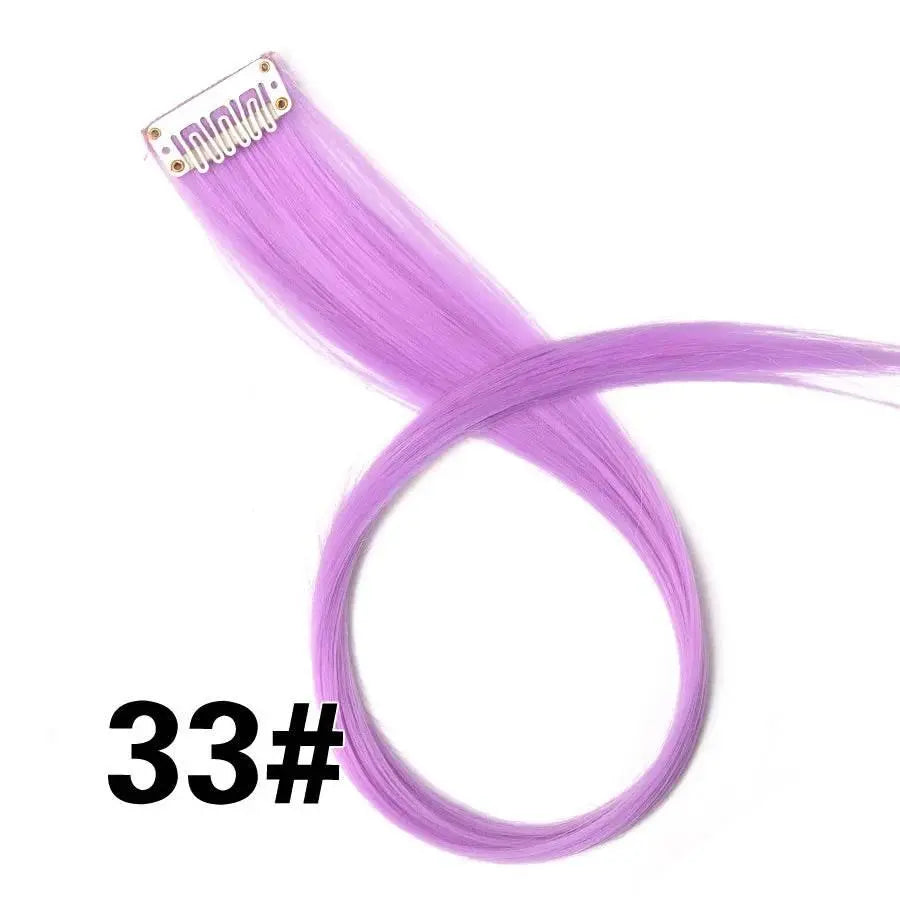 Alileader Clip On Hair Extension 57Color Ombre Straight Hair Extension Clip In Hairpieces High Temperature Faber Hair Pieces - ACHETE LTD