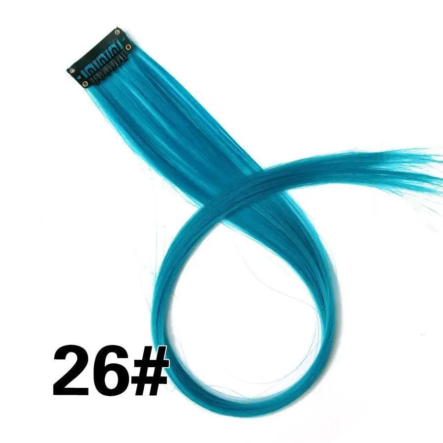 Alileader Clip On Hair Extension 57Color Ombre Straight Hair Extension Clip In Hairpieces High Temperature Faber Hair Pieces - ACHETE LTD