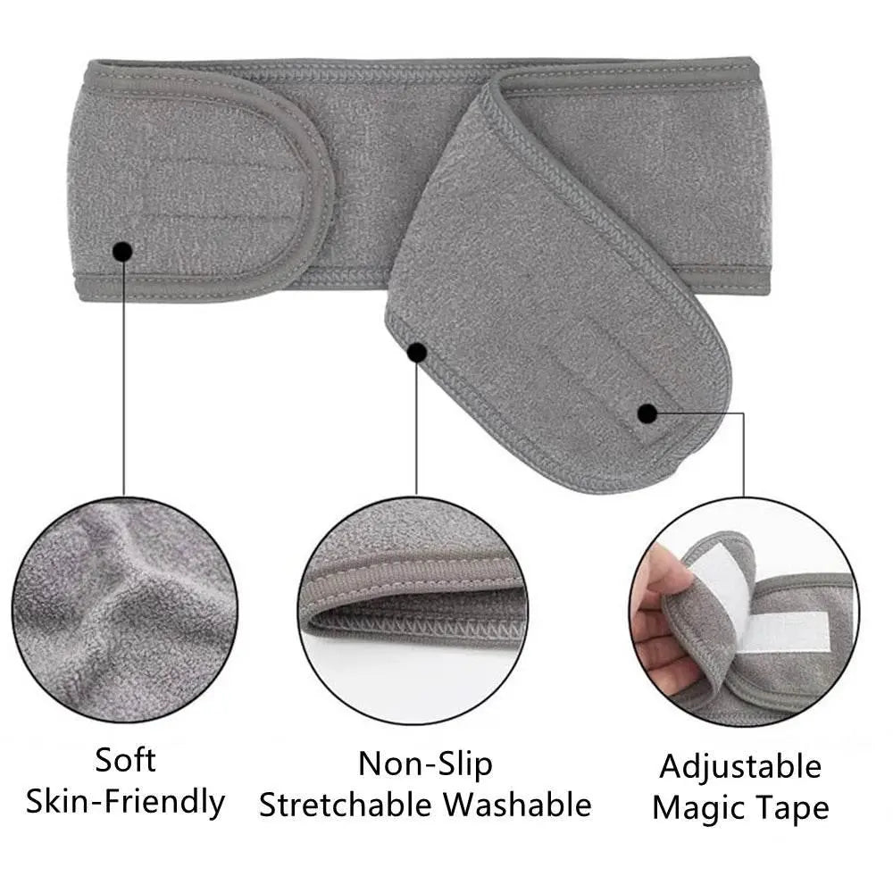 Towel Head Band Yoga Sports Adjustable Non Slip Women Wide Hairband Salon SPA Wash Face Head Wrap For Ladies Make Up Accessories - ACHETE LTD