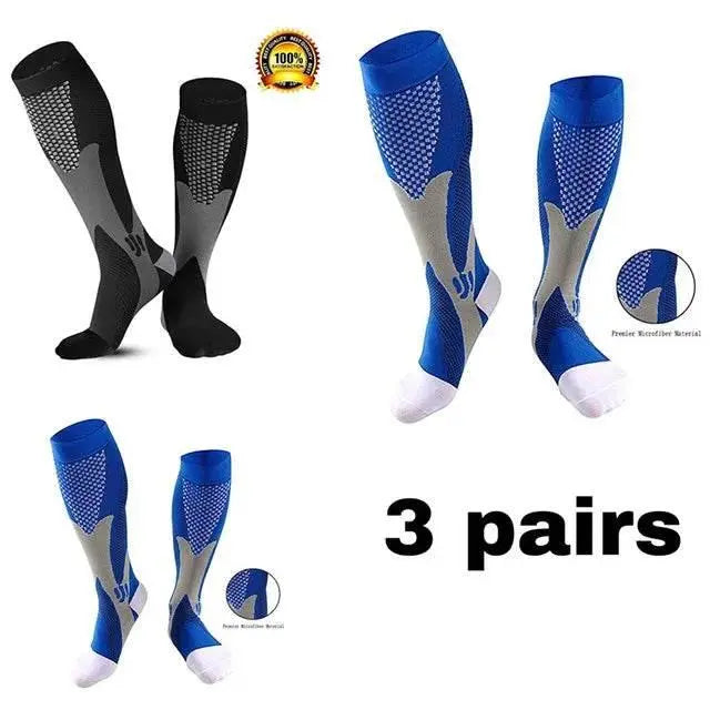 Men's Sports Compression Socks Varicose Veins Cycling Socks Nursing Running Compression Socks Nurse Outdoor Natural Hiking - ACHETE LTD