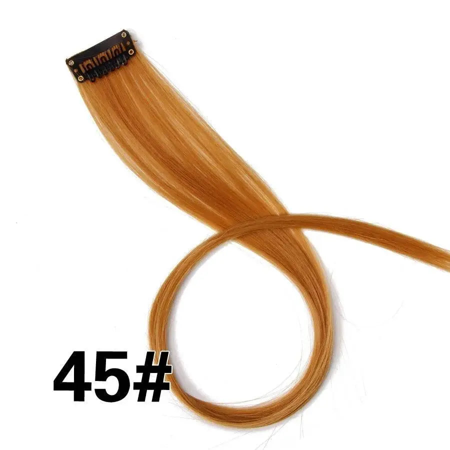 Alileader Clip On Hair Extension 57Color Ombre Straight Hair Extension Clip In Hairpieces High Temperature Faber Hair Pieces - ACHETE LTD