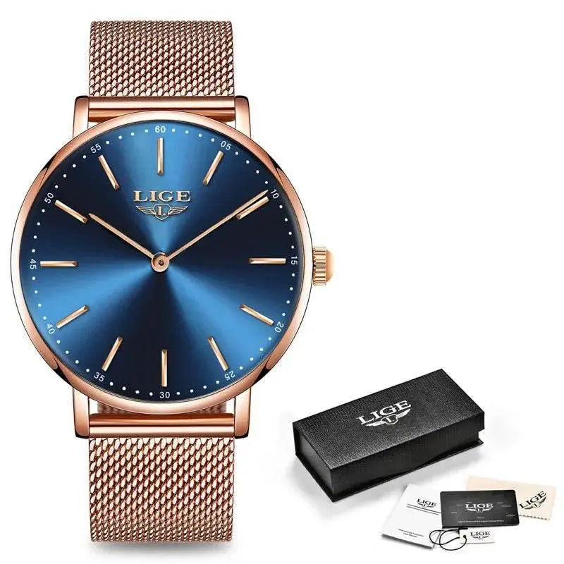 2021 LIGE Lover Watches Top Brand Luxury Ultra Thin Simple Couple Watches Couple Gift Quartz Wristwatches Fashion Paired Watches - ACHETE LTD