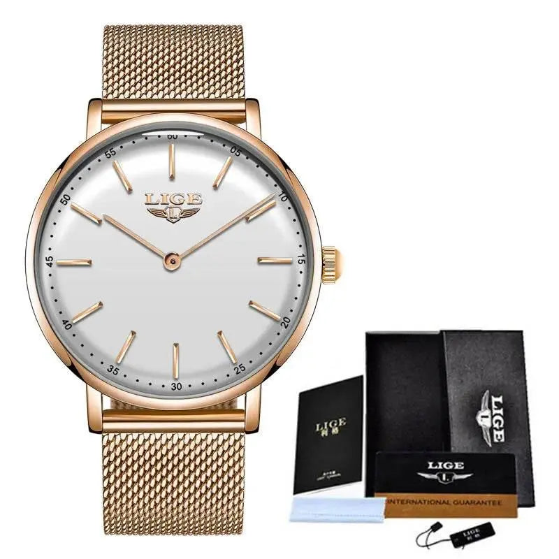 2021 LIGE Lover Watches Top Brand Luxury Ultra Thin Simple Couple Watches Couple Gift Quartz Wristwatches Fashion Paired Watches - ACHETE LTD