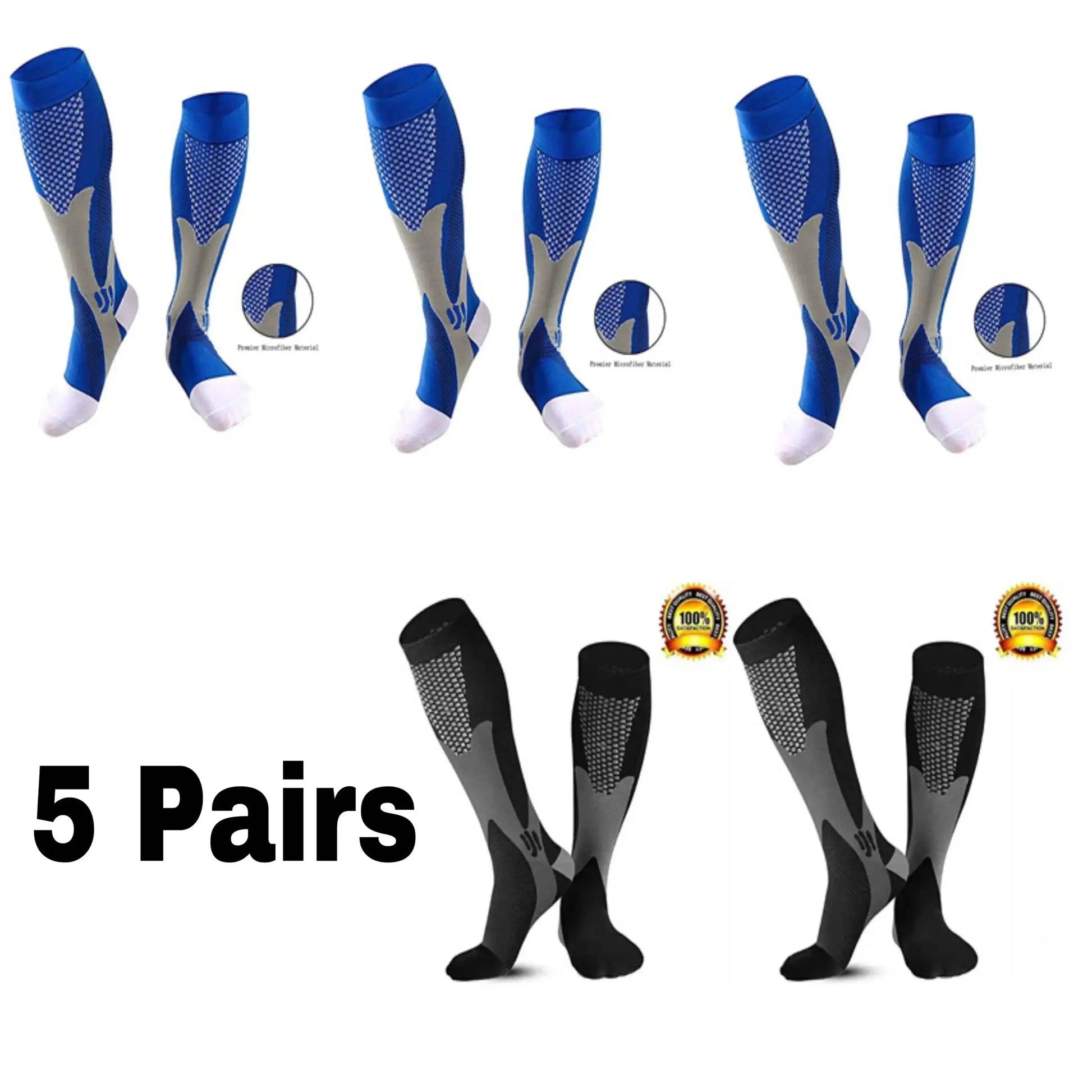 Men's Sports Compression Socks Varicose Veins Cycling Socks Nursing Running Compression Socks Nurse Outdoor Natural Hiking - ACHETE LTD