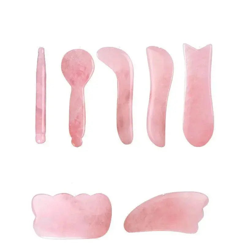 1pc Heart Shape SPA Massage Rose Quartz Gua sha Scraping Massage Scraper Face Massager Acupuncture Guasha Board Massager - ACHETE LTD