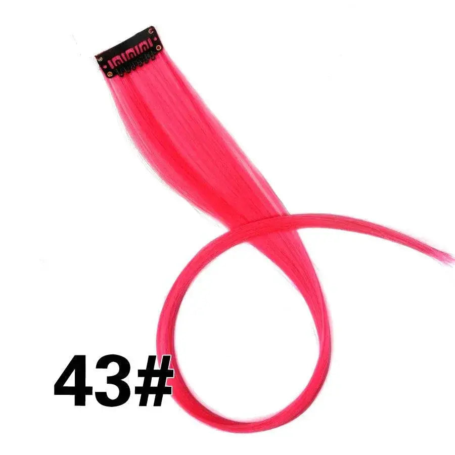 Alileader Clip On Hair Extension 57Color Ombre Straight Hair Extension Clip In Hairpieces High Temperature Faber Hair Pieces - ACHETE LTD