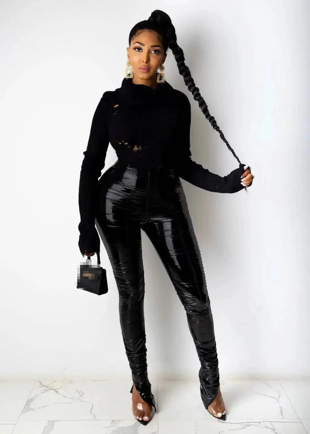 pants PU fall clothes for women leather pants winter clothes women warming trousers 2021 - ACHETE LTD