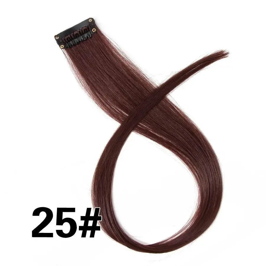 Alileader Clip On Hair Extension 57Color Ombre Straight Hair Extension Clip In Hairpieces High Temperature Faber Hair Pieces - ACHETE LTD