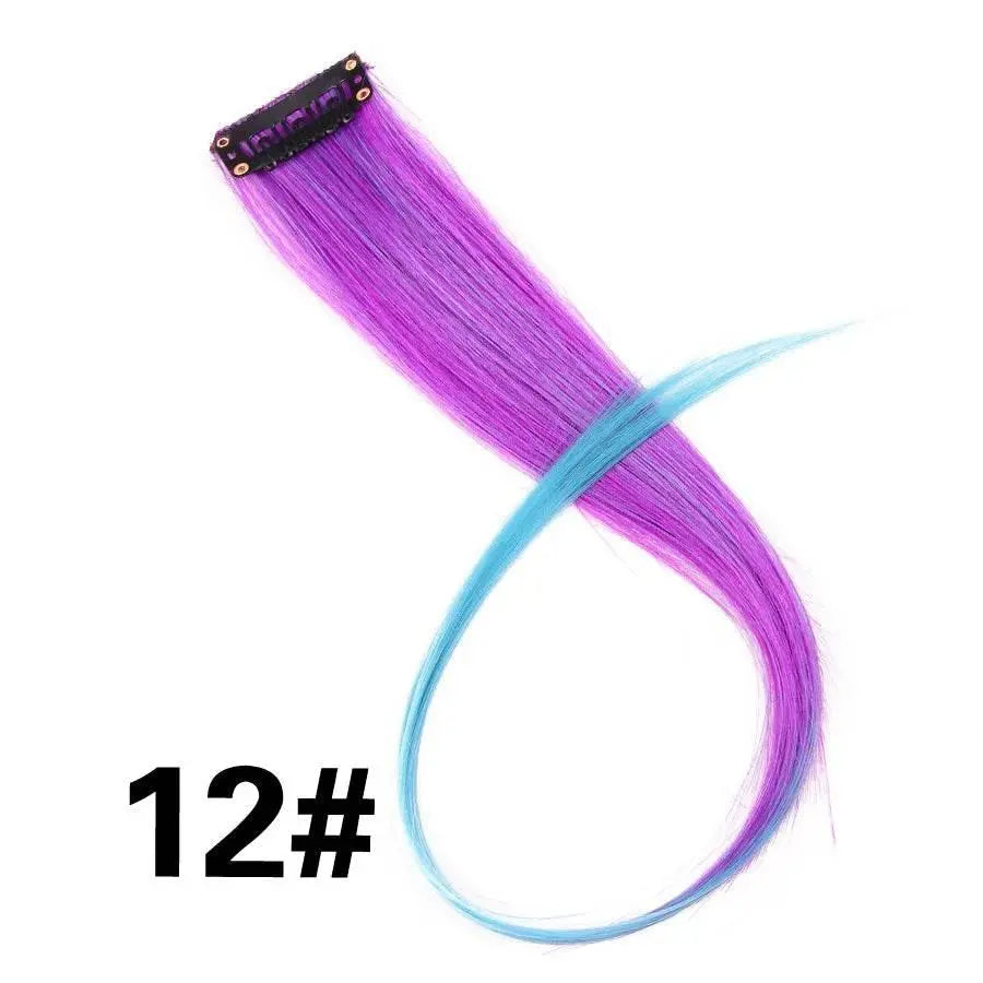 Alileader Clip On Hair Extension 57Color Ombre Straight Hair Extension Clip In Hairpieces High Temperature Faber Hair Pieces - ACHETE LTD