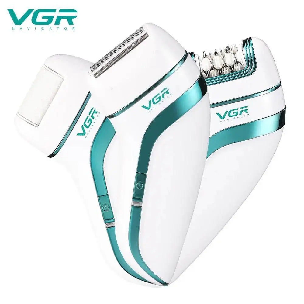 VGR 3 in 1 Rechargeable Epilator For Women Facial Hair Remover Female Epilator Face Depilation Leg Body Shaver Callus Remover - ACHETE LTD