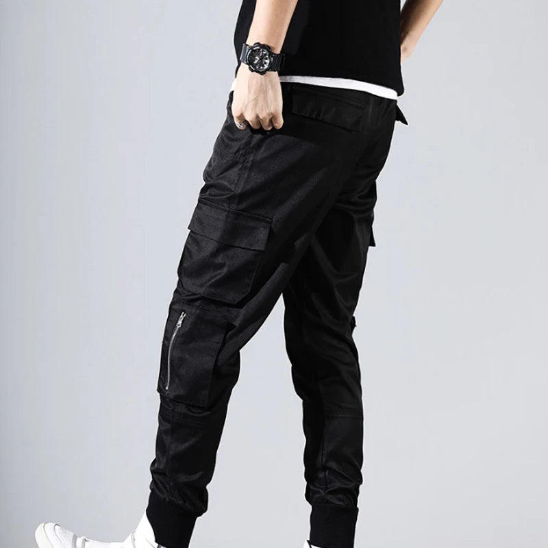 Men's Cargo Joggers: Multi-Pocket Sweatpants for Hip Hop Style