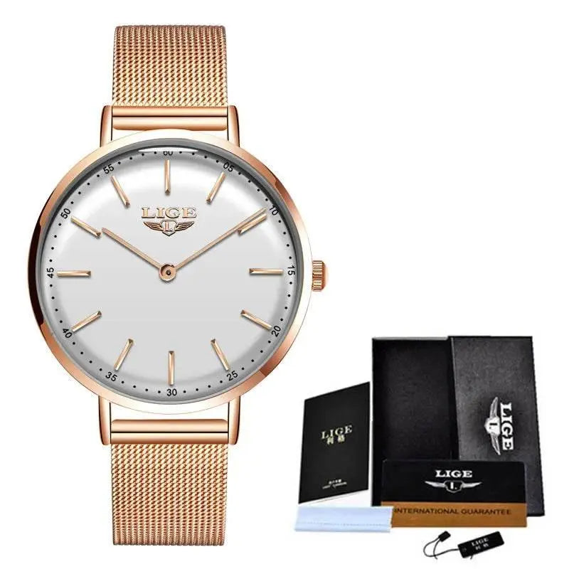 2021 LIGE Lover Watches Top Brand Luxury Ultra Thin Simple Couple Watches Couple Gift Quartz Wristwatches Fashion Paired Watches - ACHETE LTD