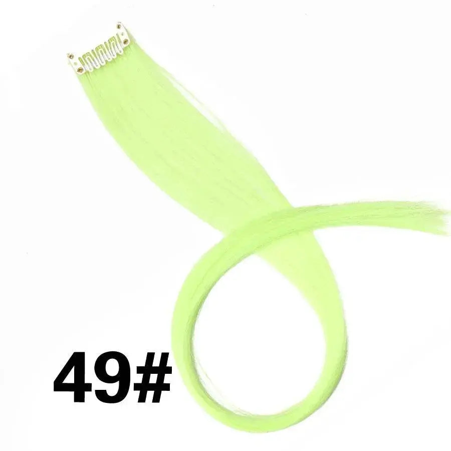 Alileader Clip On Hair Extension 57Color Ombre Straight Hair Extension Clip In Hairpieces High Temperature Faber Hair Pieces - ACHETE LTD
