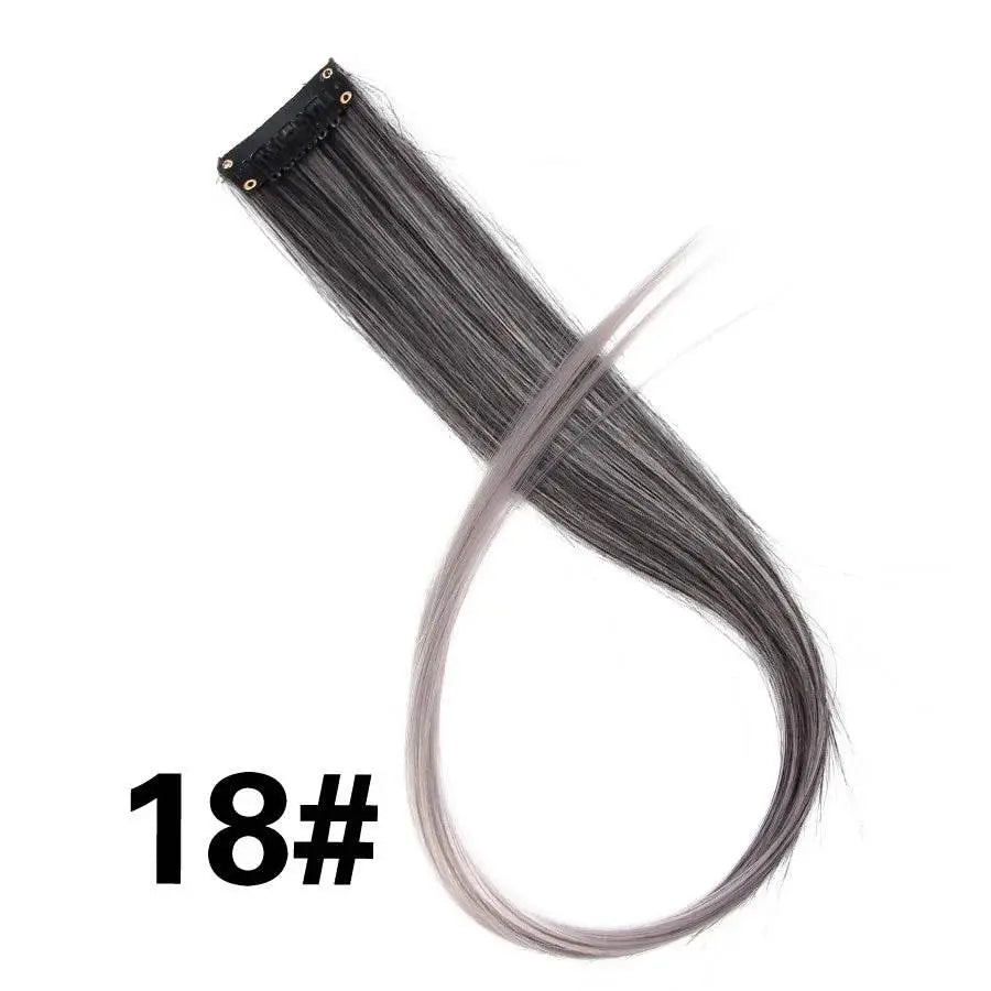 Alileader Clip On Hair Extension 57Color Ombre Straight Hair Extension Clip In Hairpieces High Temperature Faber Hair Pieces - ACHETE LTD