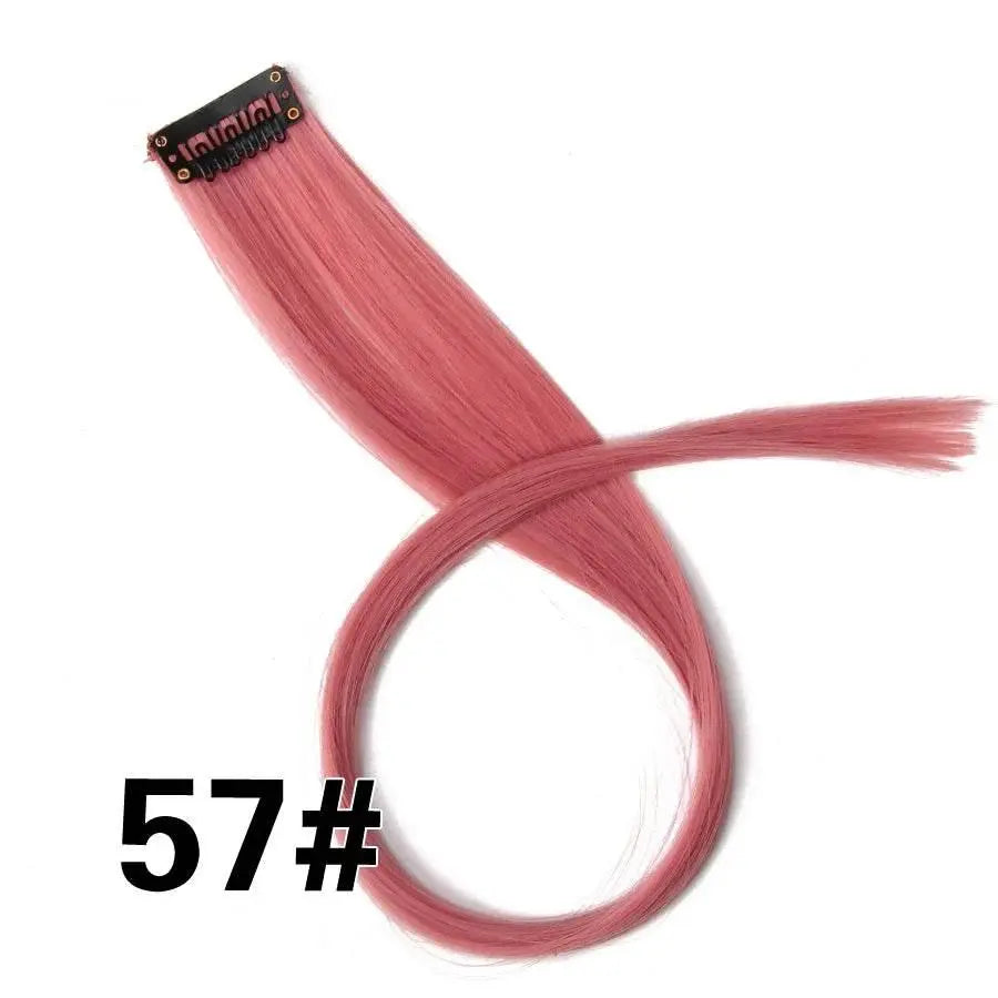 Alileader Clip On Hair Extension 57Color Ombre Straight Hair Extension Clip In Hairpieces High Temperature Faber Hair Pieces - ACHETE LTD