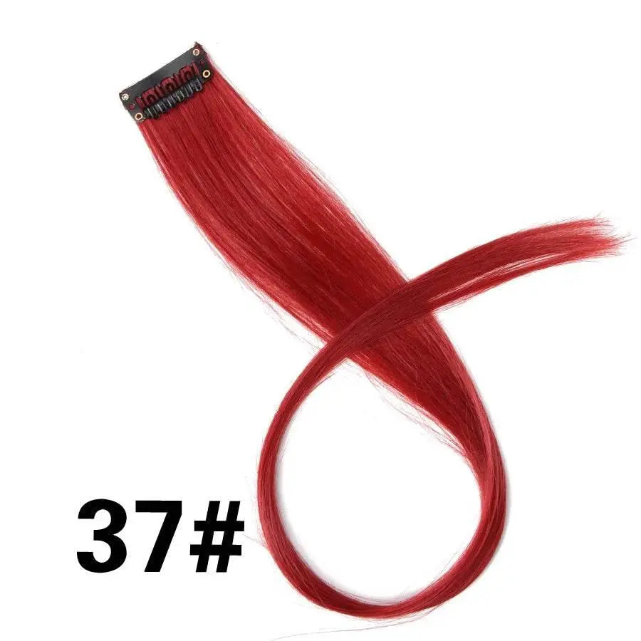 Alileader Clip On Hair Extension 57Color Ombre Straight Hair Extension Clip In Hairpieces High Temperature Faber Hair Pieces - ACHETE LTD