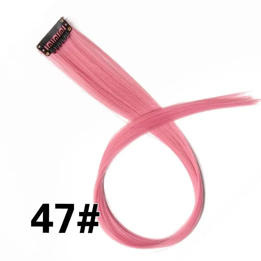 Alileader Clip On Hair Extension 57Color Ombre Straight Hair Extension Clip In Hairpieces High Temperature Faber Hair Pieces - ACHETE LTD