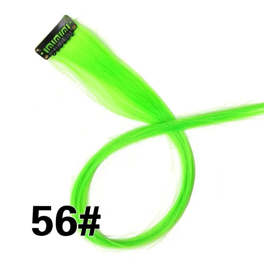 Alileader Clip On Hair Extension 57Color Ombre Straight Hair Extension Clip In Hairpieces High Temperature Faber Hair Pieces - ACHETE LTD