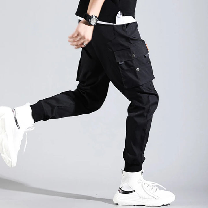 Men's Cargo Joggers: Multi-Pocket Sweatpants for Hip Hop Style