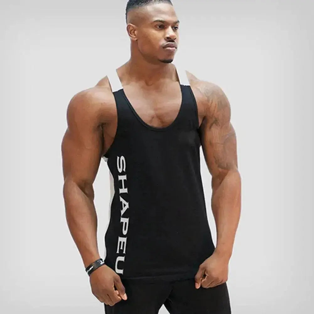 Hot Bodybuilding Fitness Singlets Muscle Vest For Men Tee Basketball Jersey Solid Gym Men Stringer Loose Tank Tops - ACHETE LTD