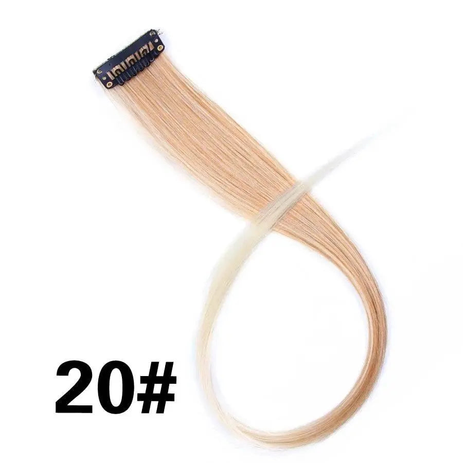 Alileader Clip On Hair Extension 57Color Ombre Straight Hair Extension Clip In Hairpieces High Temperature Faber Hair Pieces - ACHETE LTD