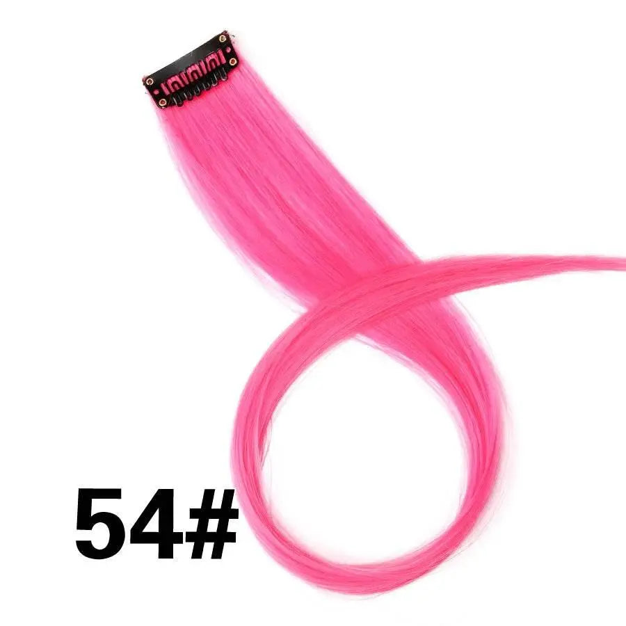 Alileader Clip On Hair Extension 57Color Ombre Straight Hair Extension Clip In Hairpieces High Temperature Faber Hair Pieces - ACHETE LTD