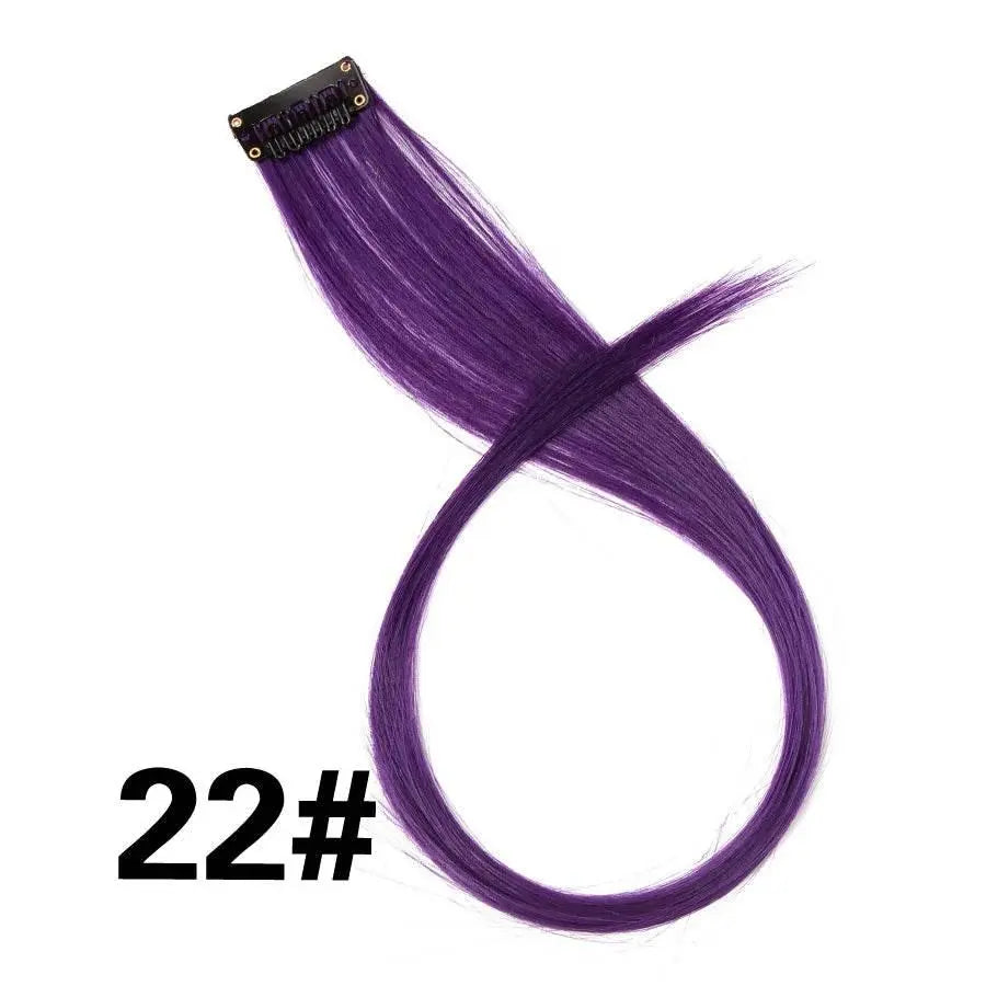 Alileader Clip On Hair Extension 57Color Ombre Straight Hair Extension Clip In Hairpieces High Temperature Faber Hair Pieces - ACHETE LTD