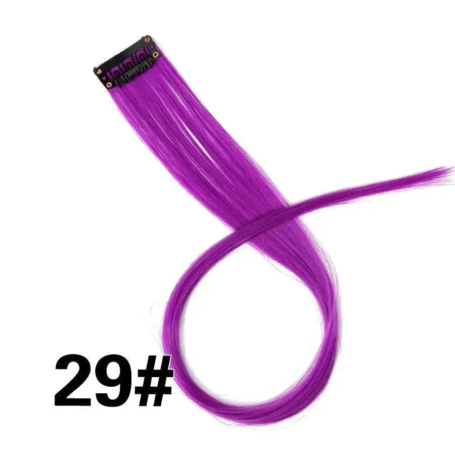 Alileader Clip On Hair Extension 57Color Ombre Straight Hair Extension Clip In Hairpieces High Temperature Faber Hair Pieces - ACHETE LTD