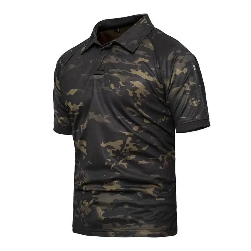 Men's Summer Tactical Short Sleeve T-shirts Lightweight Quick Dry Airsoft T-shirts Hike Work Cargo Short Sleeve T-shirts S-5XL - ACHETE LTD