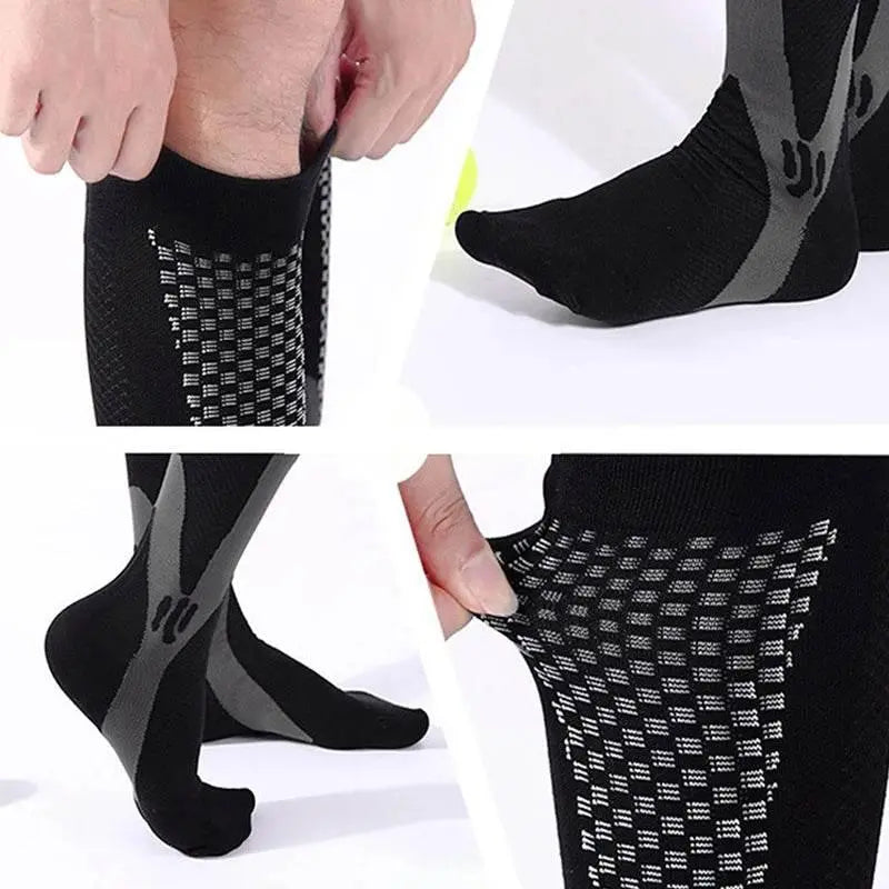 Men's Sports Compression Socks Varicose Veins Cycling Socks Nursing Running Compression Socks Nurse Outdoor Natural Hiking - ACHETE LTD