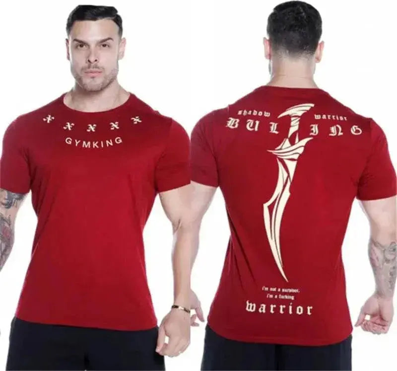 2021 New Summer gym T-shirt large-type brand Sports T-shirt Men shirt Bodybuilding Fitness printing Short Sleeve Running T-shirt - ACHETE LTD