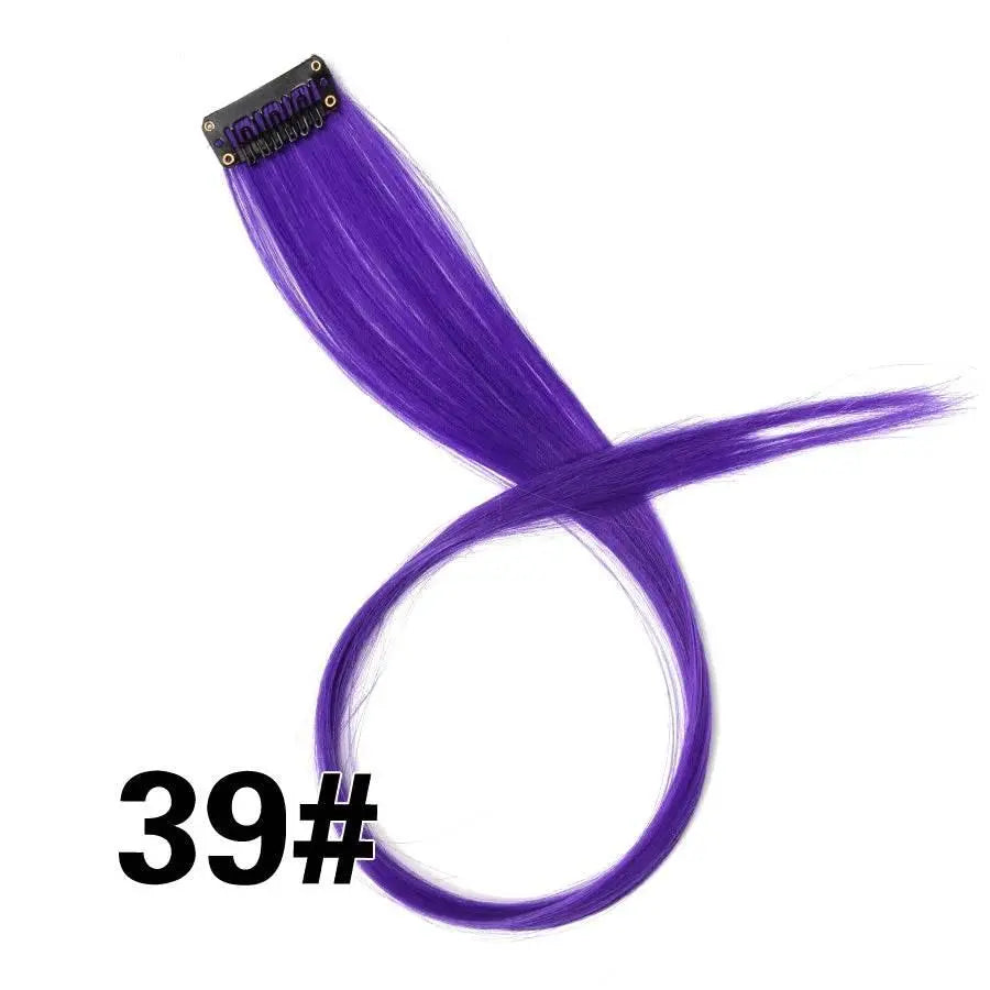Alileader Clip On Hair Extension 57Color Ombre Straight Hair Extension Clip In Hairpieces High Temperature Faber Hair Pieces - ACHETE LTD