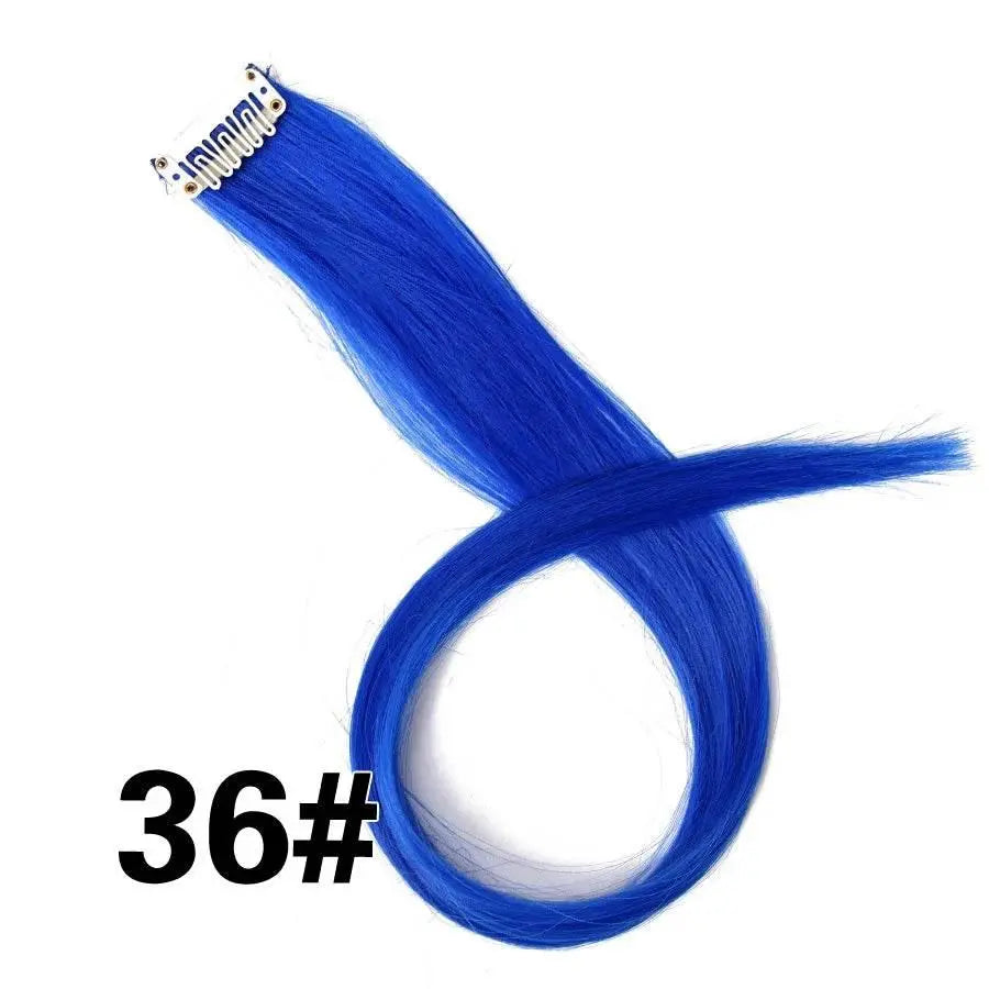 Alileader Clip On Hair Extension 57Color Ombre Straight Hair Extension Clip In Hairpieces High Temperature Faber Hair Pieces - ACHETE LTD